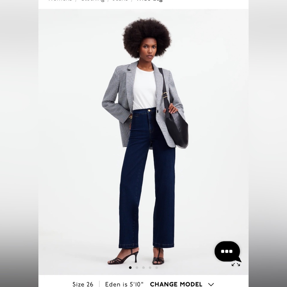 The Emmett Wide-Leg Jean: Welt Pocket Edition size 26